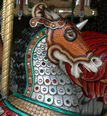 Herschell-Spillman Outside Row Armored Horse Head Close-up